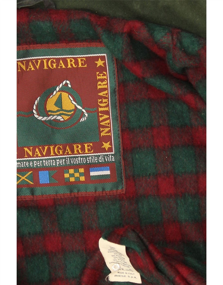 Ανδρικό πανωφόρι Navigare UK 40 Large Green Wool