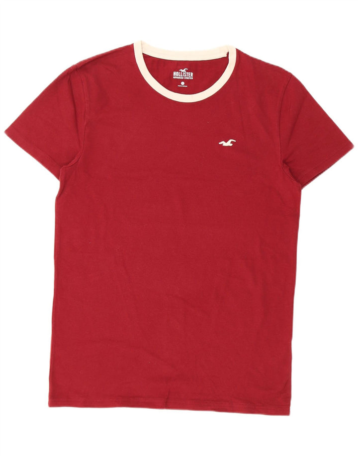 Ανδρικό T-Shirt Hollister Top Μικρό Βουργουνδί Βαμβακερό