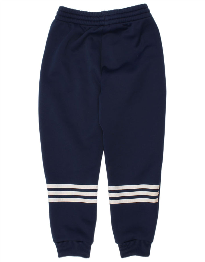 Adidas Boys Tracksuit Trousers Joggers 6-7 Years Navy Blue Polyester