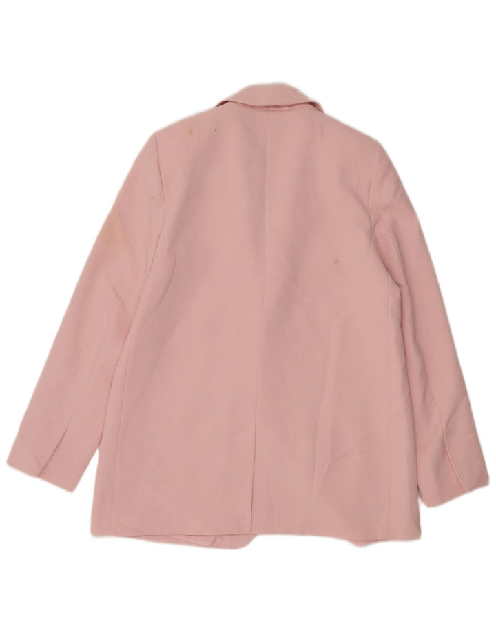 Zara Γυναικείο μπουφάν blazer 2 κουμπιών UK 14 Medium Pink Polyester