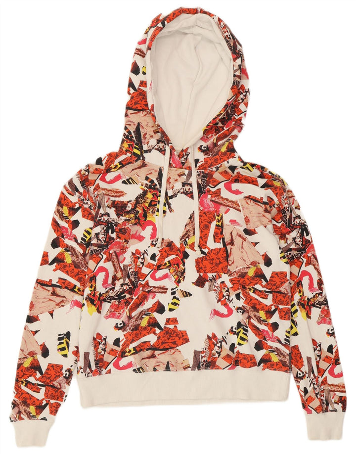 CONVERSE Womens Abstract Pattern Hoodie Jumper UK 10 Small πολύχρωμο
