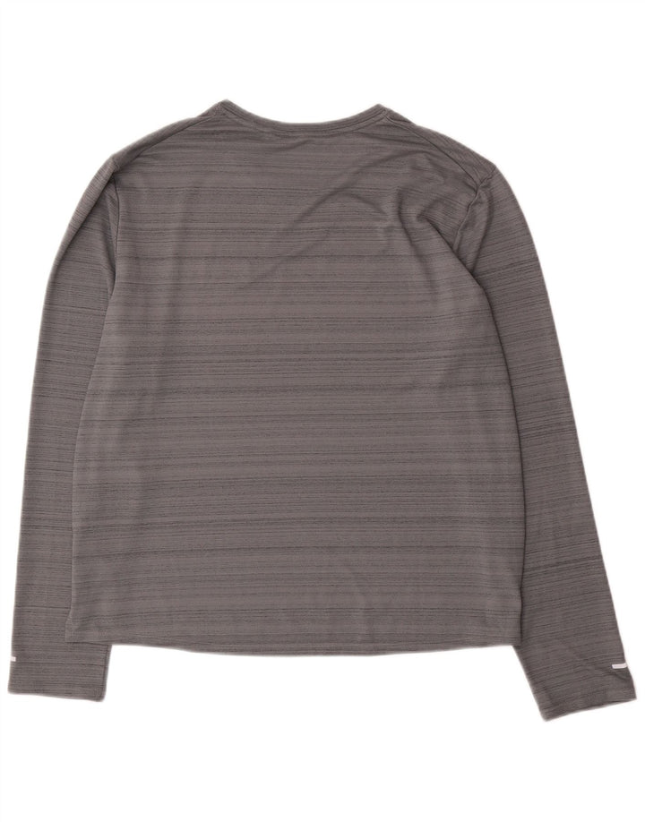 Ανδρικό τοπ Nike Dri Fit Μακρυμάνικο με μεγάλο γκρι πολυεστέρα