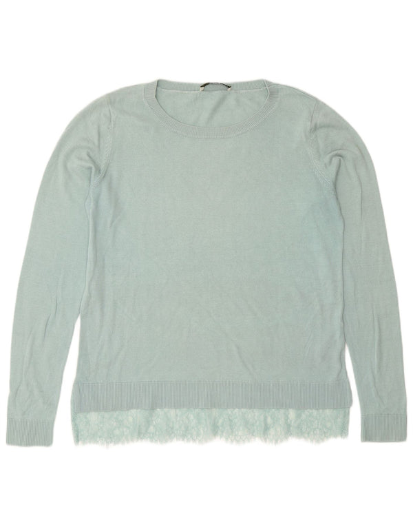 Γυναικείο πουλόβερ Oasis Boat Neck Jumper UK 14 Μεσαίο τιρκουάζ βαμβάκι