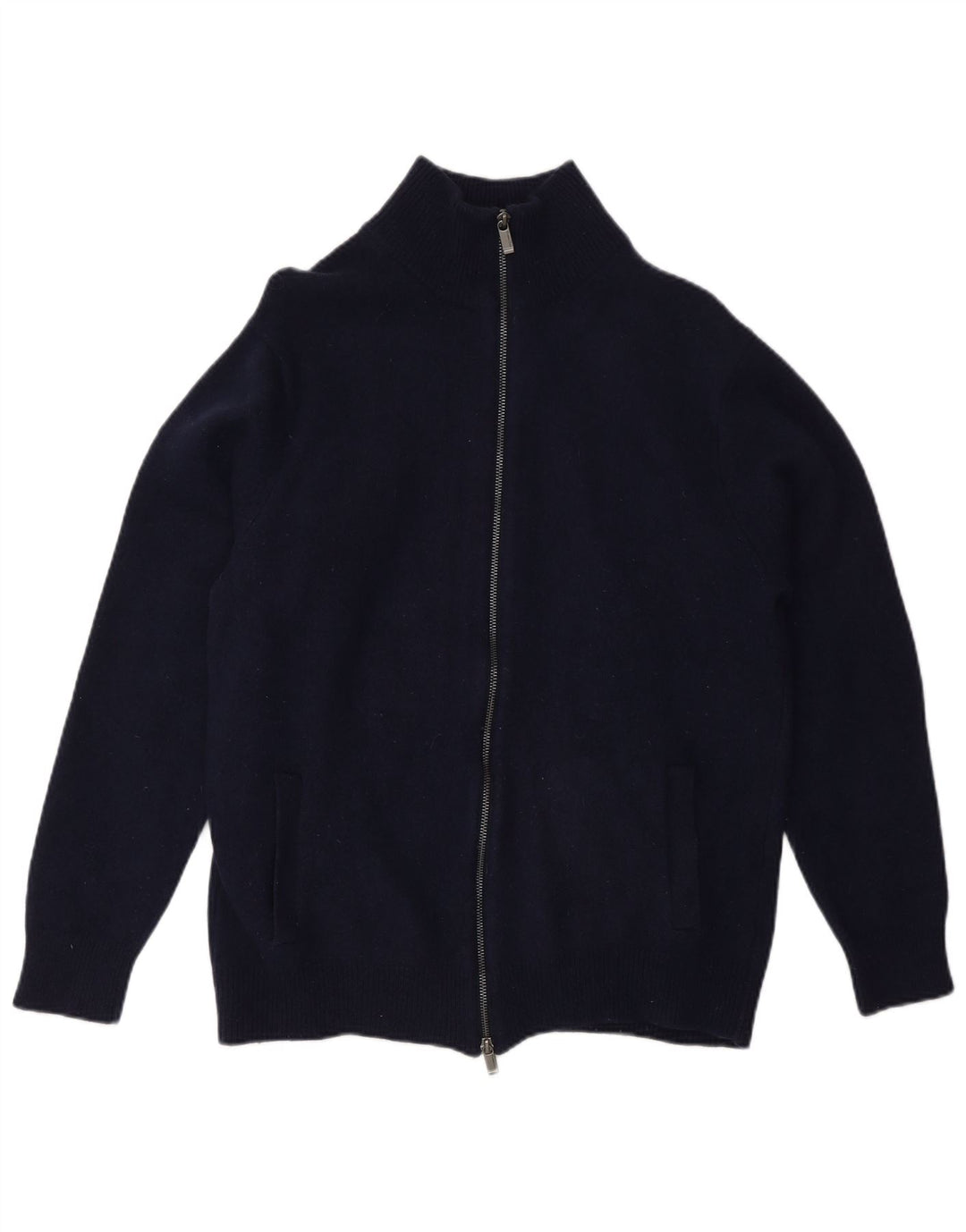 Massimo Dutti Γυναικεία ζακέτα πουλόβερ UK 18 XL Navy Blue Wool