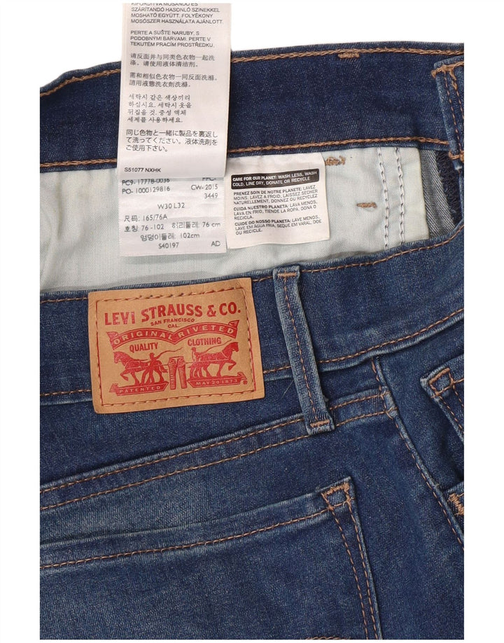 LEVI'S Γυναικείο 710 Super Skinny Jeans W30 L32 Μπλε Βαμβακερό