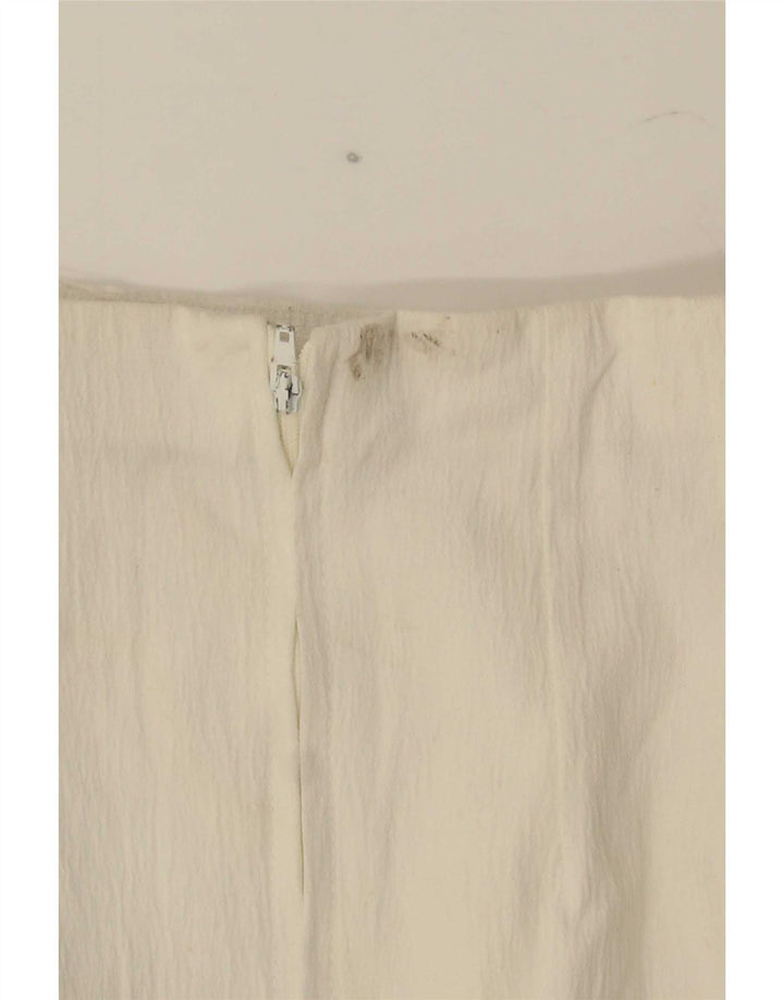 Marks & Spencer Γυναικεία Μίνι Pencil Φούστα UK 10 Small W25 White Polyester