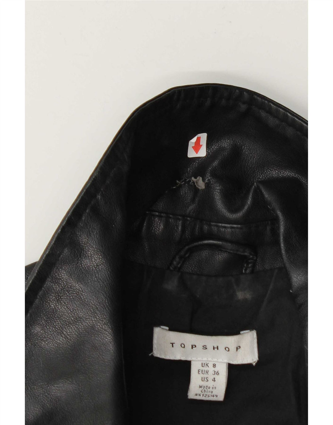 Topshop Γυναικείο Biker Jacket UK 8 Small Black Polyester