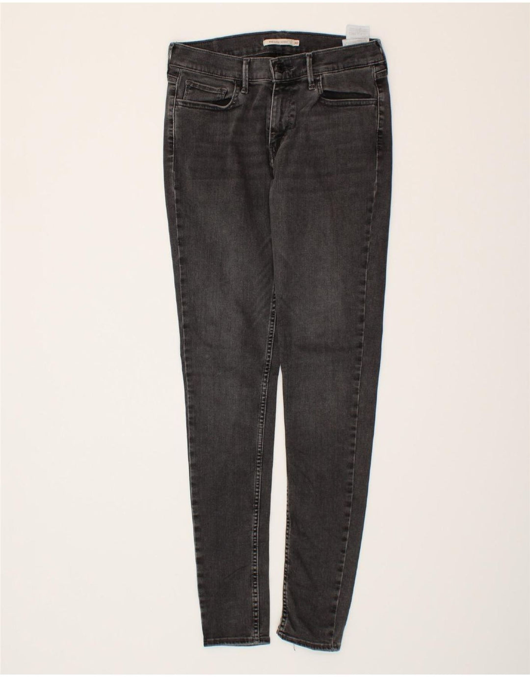 LEVI'S Womens Super Skinny Jeans W30 L32 Grey Cotton Vintage Levi's and Second-Hand Levi's from Messina Hembry 