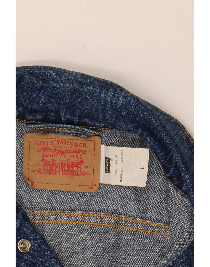 Levi's Girls τζιν μπουφάν 7-8 ετών μεγάλο μπλε βαμβακερό