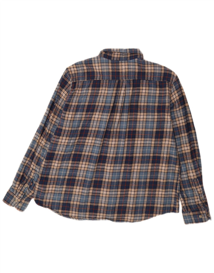 Ανδρικό φανελένιο πουκάμισο EDDIE BAUER 2XL Μπλε βαμβακερό
