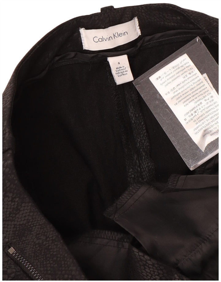 Γυναικείο casual παντελόνι CALVIN KLEIN US 4 Small W30 L27 Μαύρο Animal Print