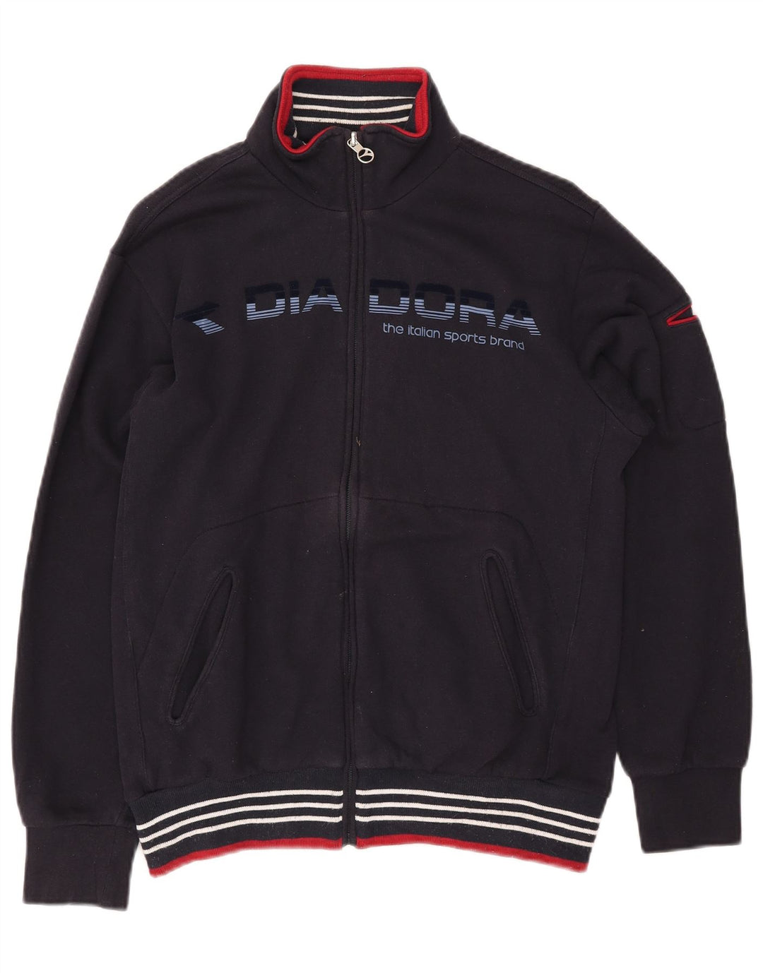 DIADORA Ανδρική φόρμα γυμναστικής με γραφικό φόρεμα Μπουφάν μεσαίου μπλε βαμβακερό