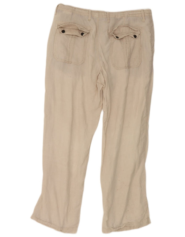 Marks & Spencer Γυναικείο ίσιο παντελόνι Chino W36 L29 Off White Λευκό