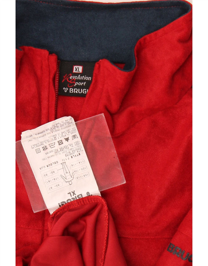 Brugi Ανδρικό Fleece Jacket UK 42 XL Red Polyester