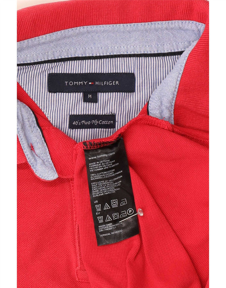 Ανδρικό πουκάμισο πόλο Tommy Hilfiger, μεσαίο ροζ βαμβακερό
