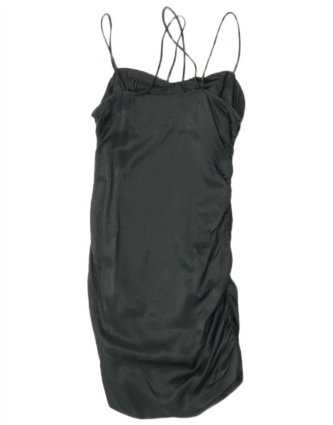Zara Γυναικείο Slip Dress UK 12 Medium Green Viscose
