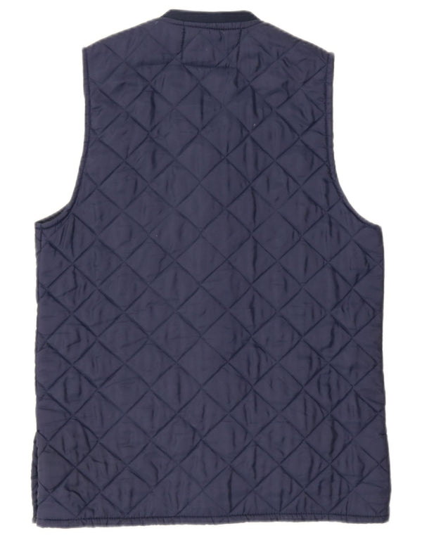 Vintage ανδρικό καπιτονέ Gilet UK 38 Medium Navy Blue Nylon
