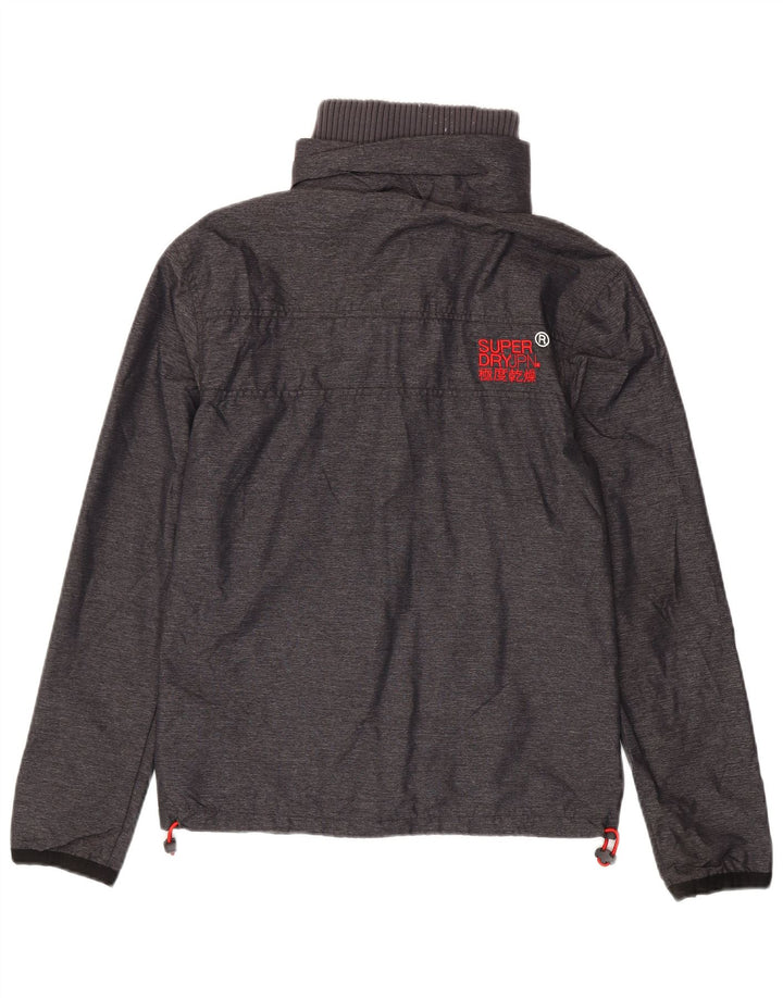 Superdry Ανδρικό γραφικό μπουφάν βροχής UK 36 Small Grey Nylon