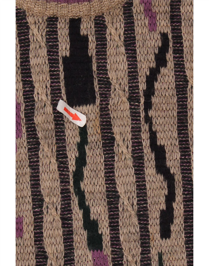 MAPIER Ανδρικό πουλόβερ με λαιμόκοψη μεγάλο γκρι ριγέ