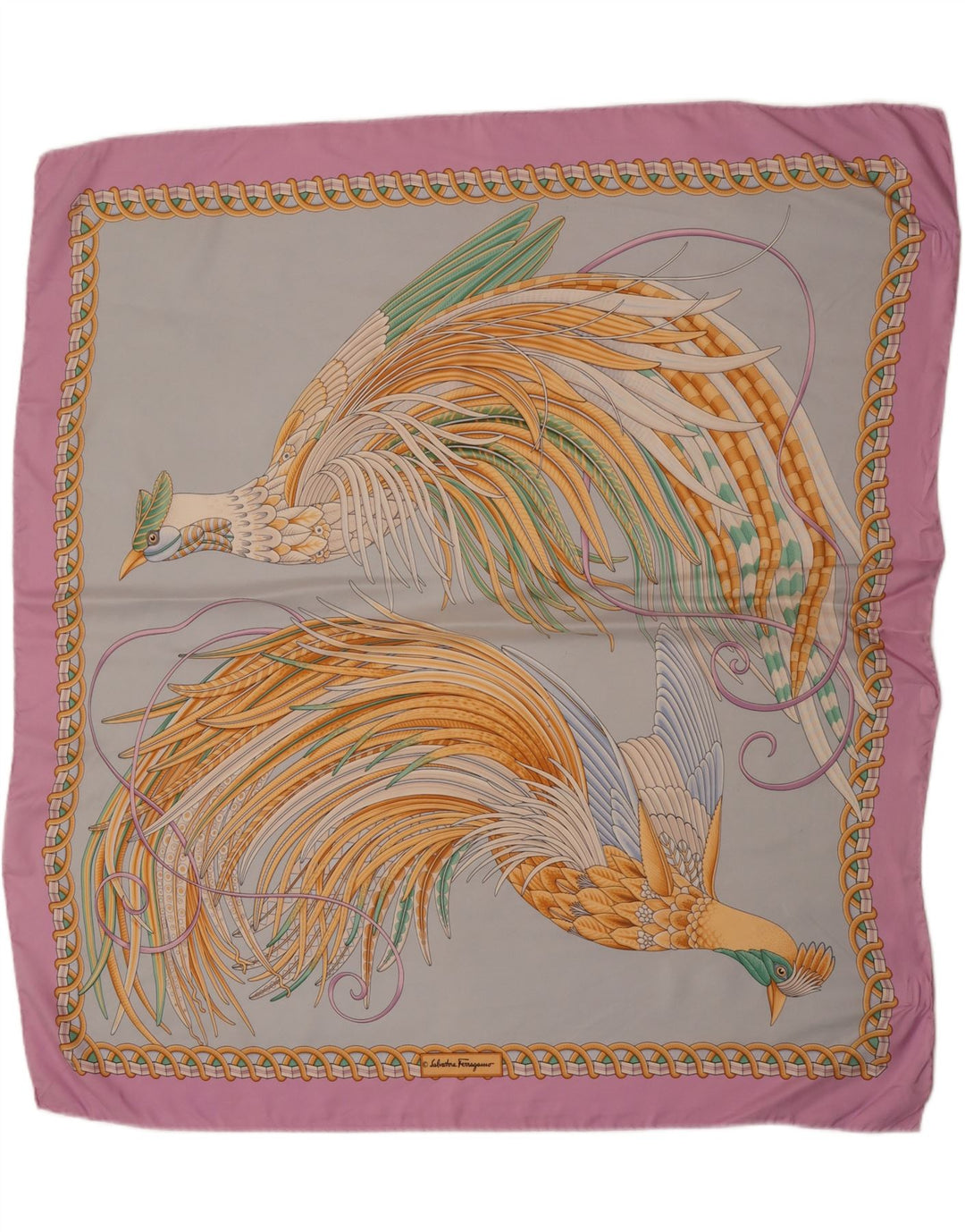 Γυναικείο τετράγωνο φουλάρι Salvatore Ferragamo Μονόχρωμο Σχεδιαστής