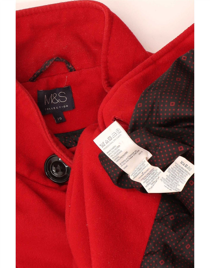 Marks & Spencer Γυναικείο Military Double Breasted παλτό UK 20 2XL Red