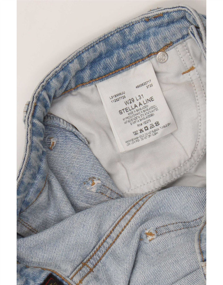 Lee Womens Stella Wide Leg Jeans W29 L31 Blue Cotton