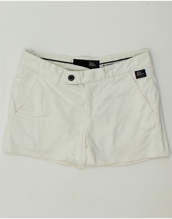 ROY ROGERS Womens Chino Shorts W25 XS White Elastane Vintage Roy Rogers and Second-Hand Roy Rogers from Messina Hembry 