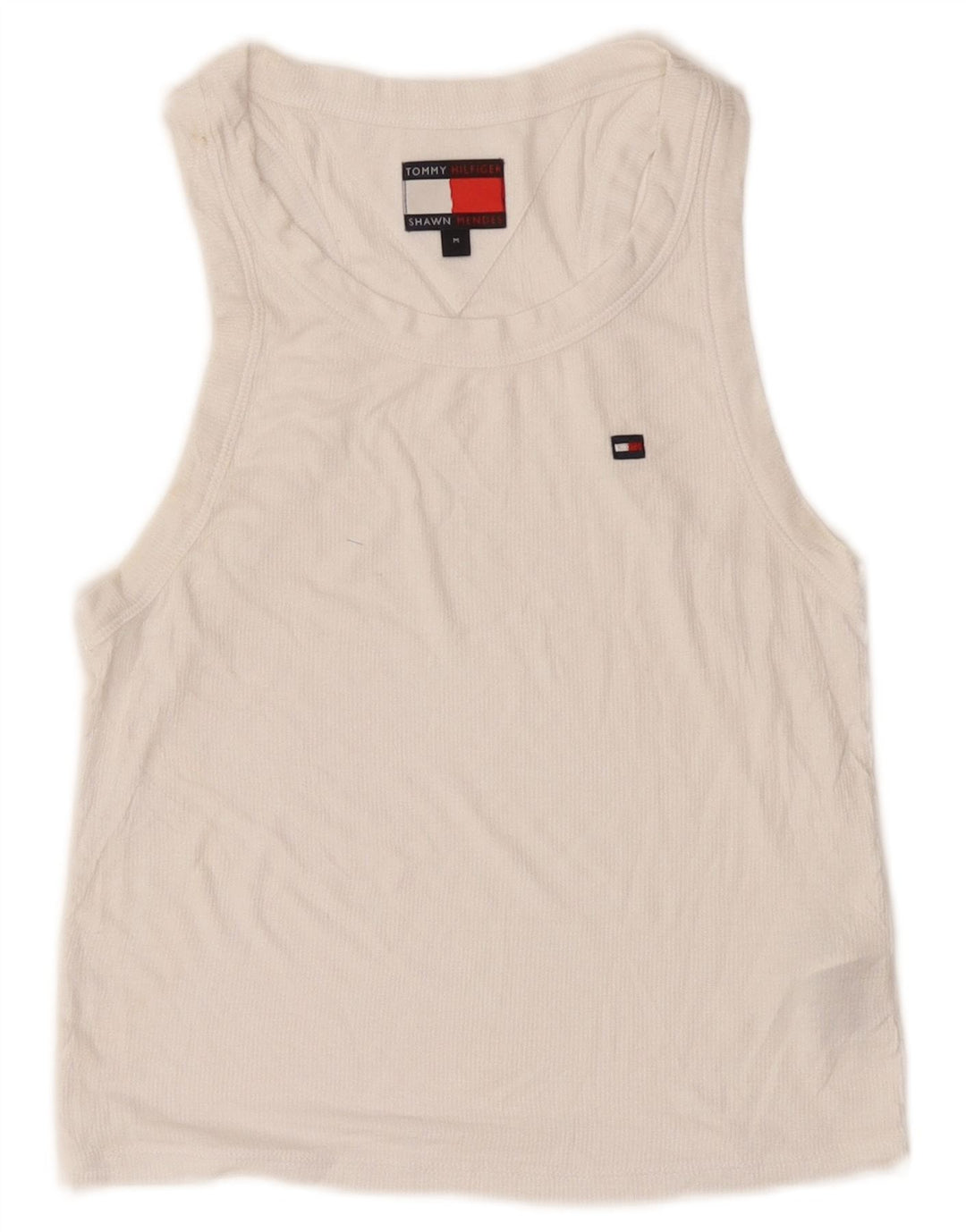 Tommy Hilfiger Γυναικείο Crop Vest Top UK 12 Medium White Modal