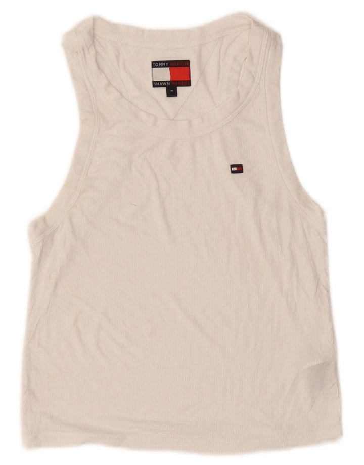Tommy Hilfiger Γυναικείο Crop Vest Top UK 12 Medium White Modal