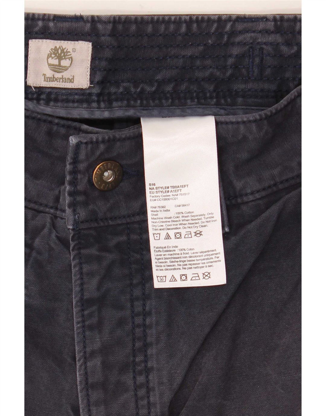 Ανδρικό σορτς Cargo Timberland W32, μεσαίο ναυτικό, βαμβακερό
