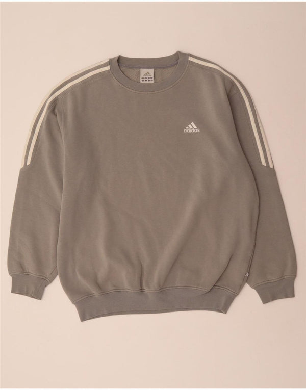Ανδρικό φούτερ ADIDAS Jumper UK 42/44 μεγάλο γκρι βαμβακερό