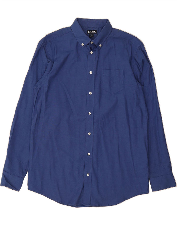 CHAPS Boys Shirt 15-16 Years Blue Cotton Vintage Chaps and Second-Hand Chaps from Messina Hembry 