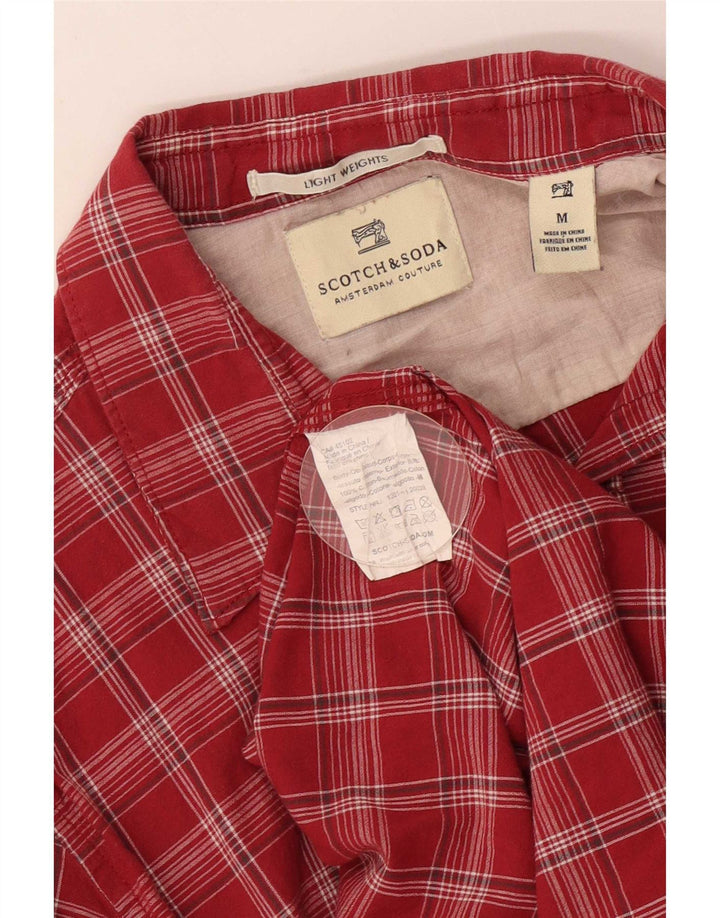 Ανδρικό πουκάμισο Scotch & Soda, μεσαίο κόκκινο βαμβακερό