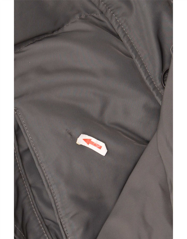 PEUTEREY Ανδρικό παλτό με κουκούλα UK 40 Large Grey Polyester