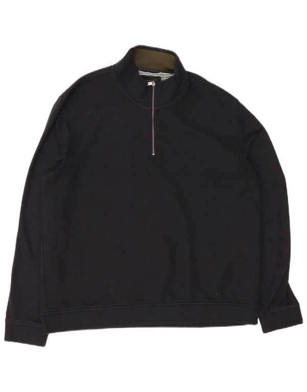 Ανδρικό πουλόβερ με φερμουάρ Ted Baker, μέγεθος 6 2XL Navy Blue