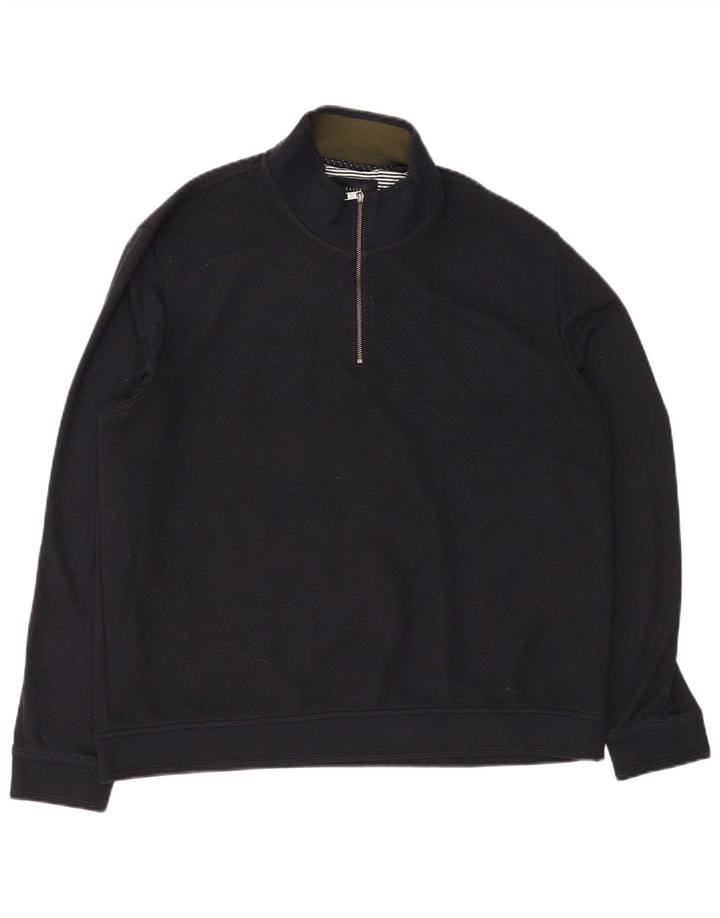 Ανδρικό πουλόβερ με φερμουάρ Ted Baker, μέγεθος 6 2XL Navy Blue