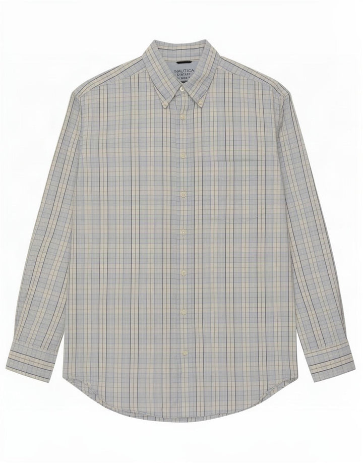 Ανδρικό πουκάμισο Nautica XL Blue Check Cotton