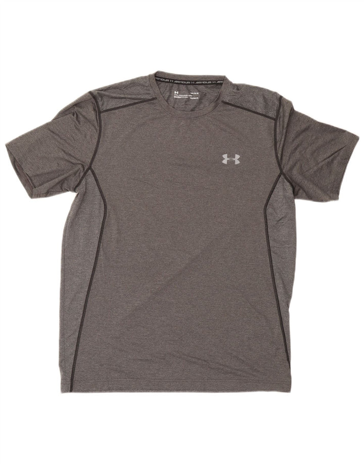 Under Armour Ανδρικό T-Shirt Top Large Grey Polyester Sports