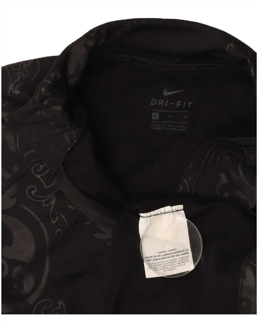 Γυναικεία φόρμα πουλόβερ με φερμουάρ NIKE Dri Fit Top UK 18 XL Black Paisley