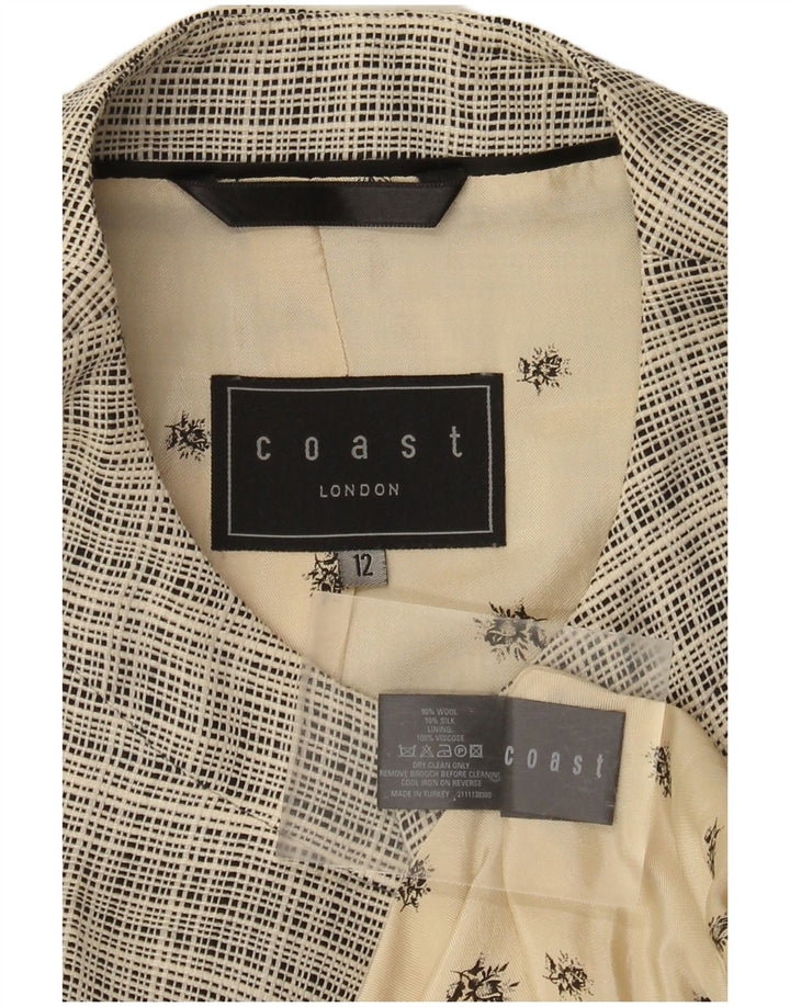 COAST Γυναικείο μπουφάν μπολερό με μανίκια UK 12 μεσαίο μπεζ μαλλί