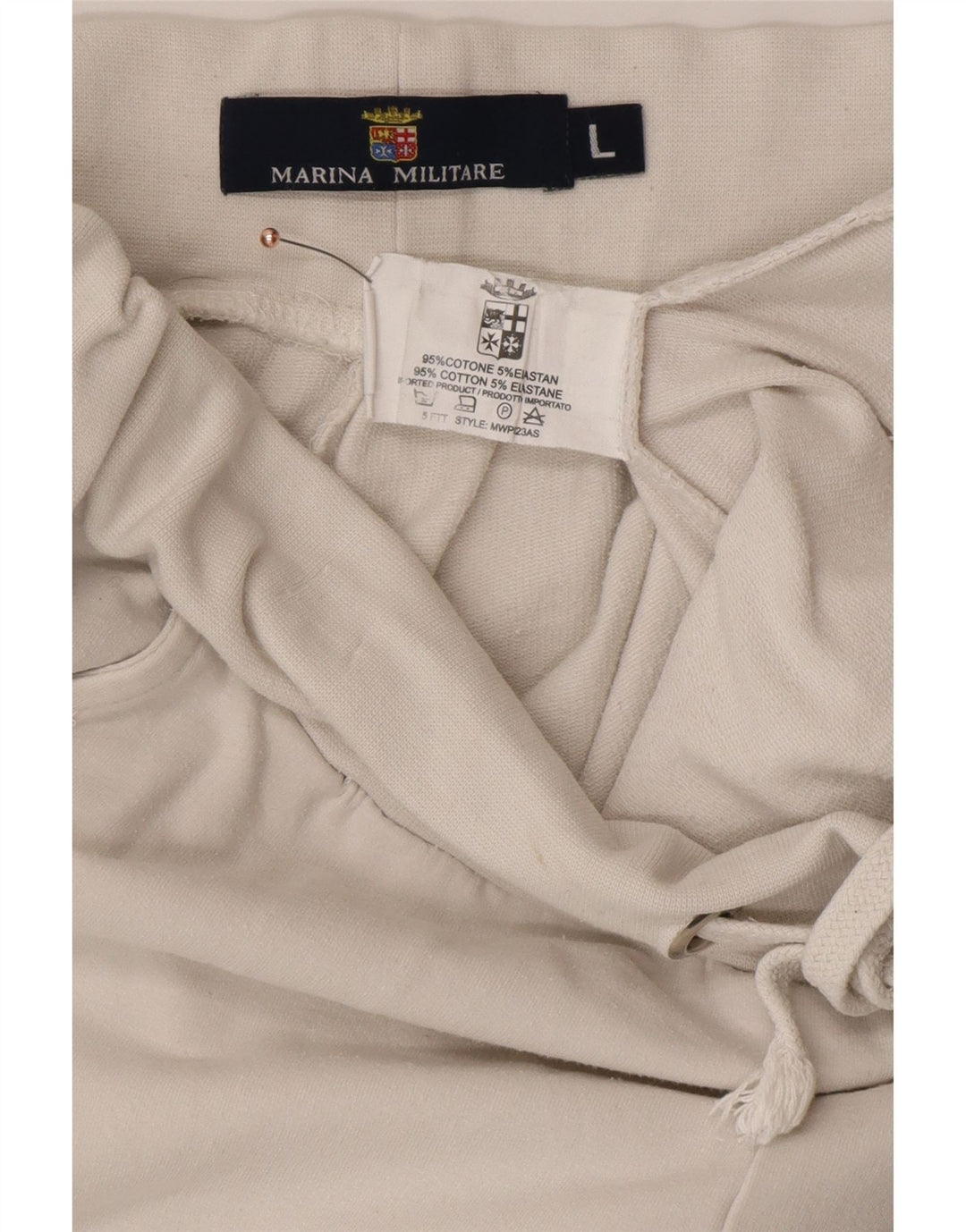 MARINA MILITARE Γυναικεία αθλητική φόρμα παντελόνι Joggers UK 16 Large White