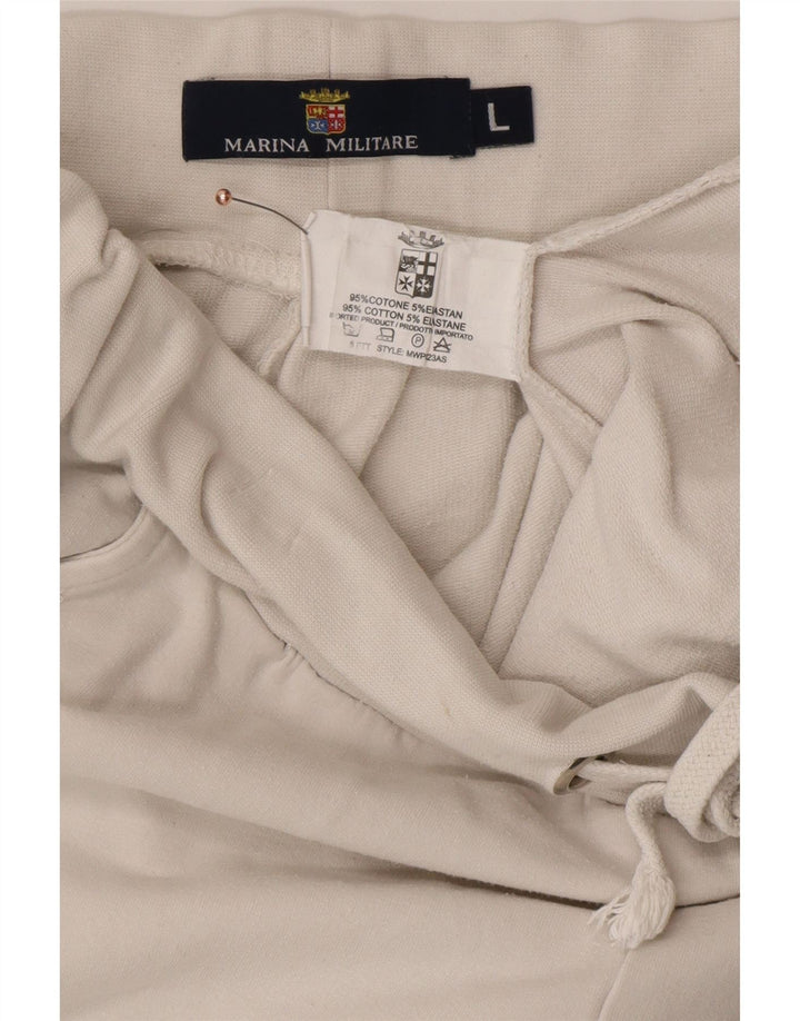 MARINA MILITARE Γυναικεία αθλητική φόρμα παντελόνι Joggers UK 16 Large White