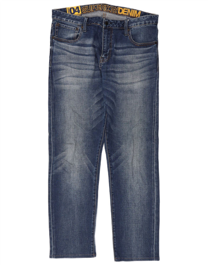Ανδρικό τζιν ίσιο Superdry W34 L30 Μπλε βαμβακερό
