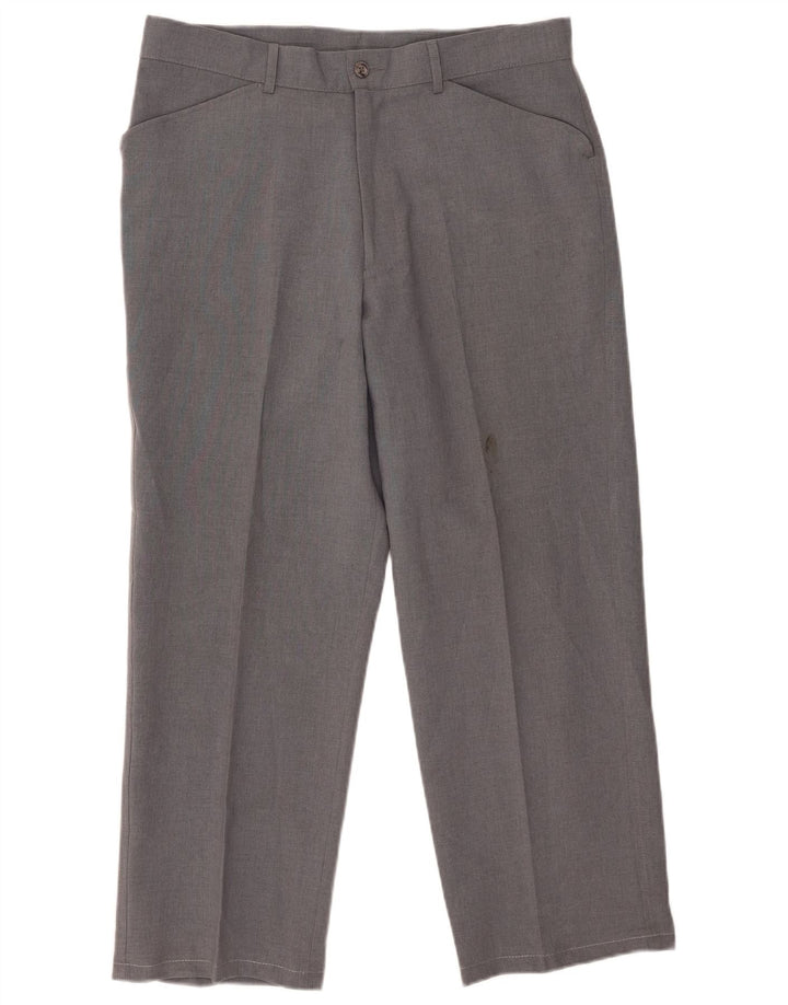 Farah Ανδρικό ίσιο casual παντελόνι W34 L27 Γκρι πολυεστέρας