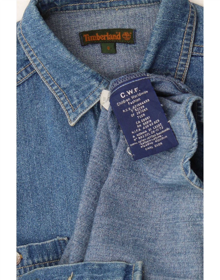 Μπλουζάκι Timberland Boys Denim 7-8 Years Blue Cotton