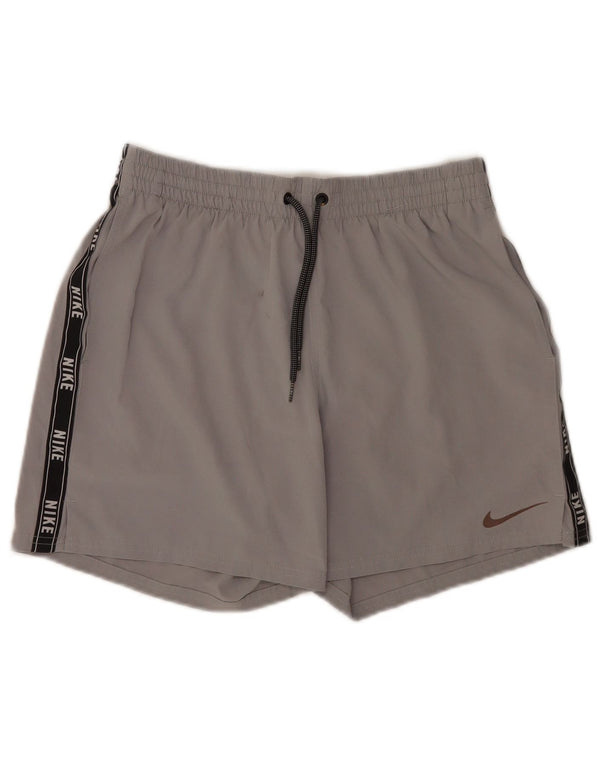 Ανδρικά γραφικά αθλητικά σορτς Nike με μεσαίο γκρι χρώμα από πολυεστέρα