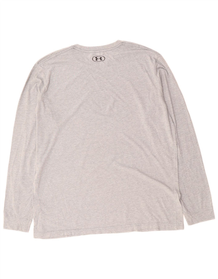 Ανδρικό θερμαντικό μπλουζάκι UNDER Armour Μακρυμάνικο μεγάλο γκρι βαμβακερό