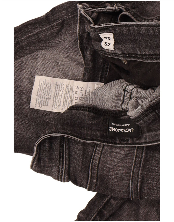 Jack & Jones Ανδρικό GLENN Slim Jeans W30 L32 Γκρι βαμβακερό
