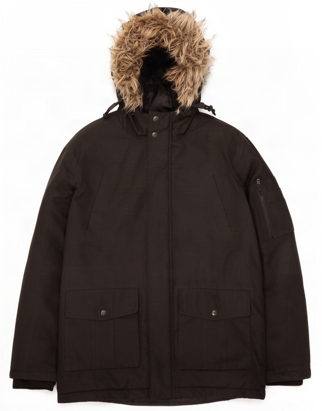 Γαλλικό Connection Ανδρικό μπουφάν Parka με κουκούλα UK 38 Medium Black