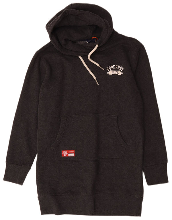 Γυναικείο φόρεμα με κουκούλα Superdry UK 12 μεσαίο γκρι βαμβακερό